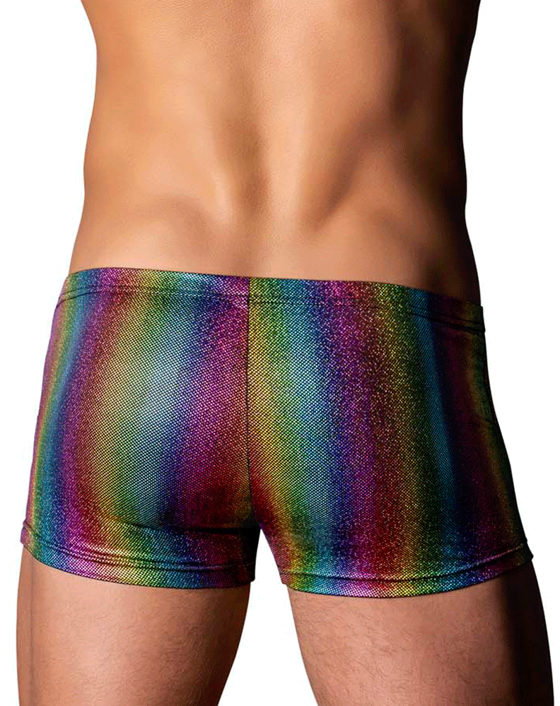 Male Power 132-297 Pack N Play Pocket Short Rainbow