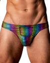 Male Power 421-297 Pack N Play Thong With Front Condom Pouch Rainbow