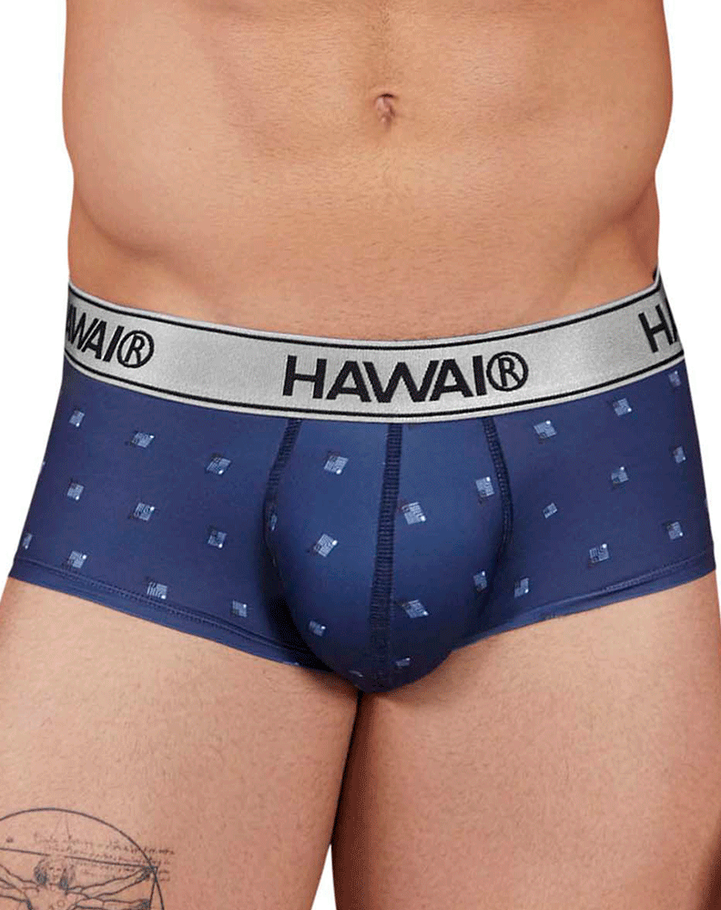 Hawai 42480 Printed Microfiber Briefs Blue