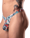 Male Power 431-293 Your Lace Or Mine Bong Thong Red-white-blue