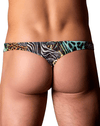 Male Power 439-295 Go Wild Thong With 2 Rings Multi Animal