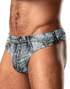 Male Power 440-286 Dirty Denim Thong Denim Print