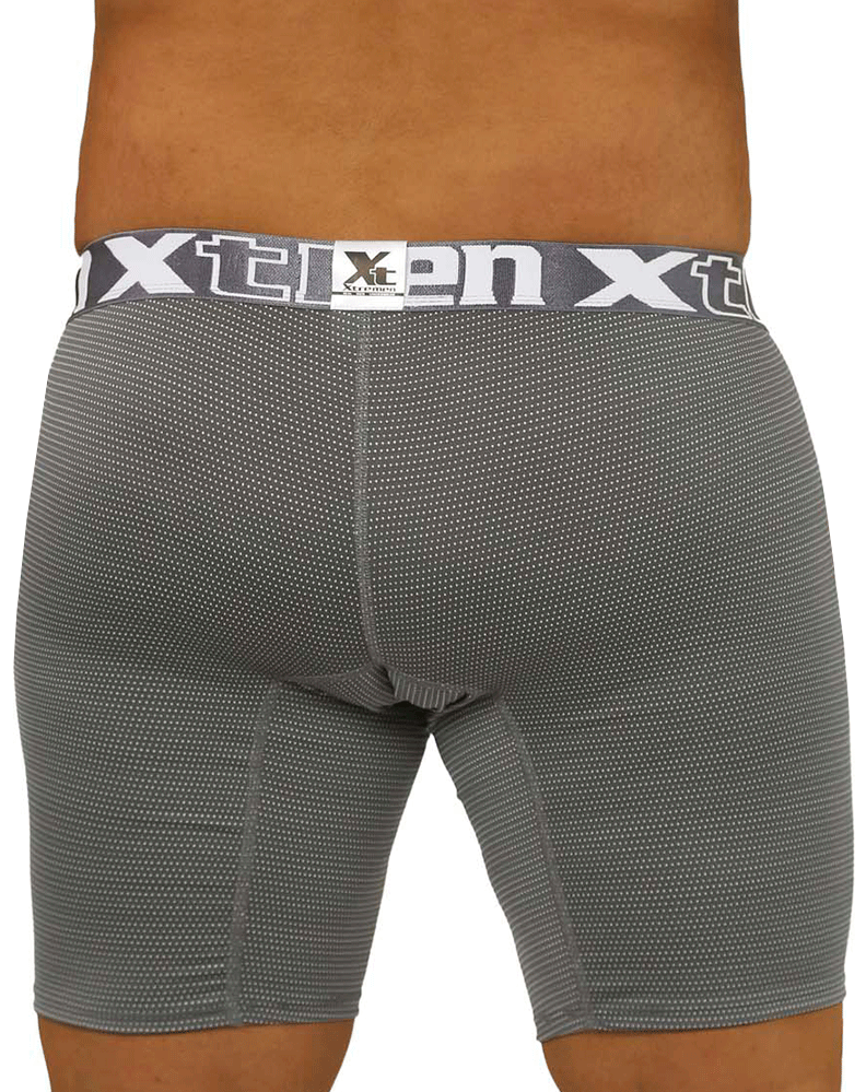 Xtremen 70005 Long Boxer Briefs  Gray-white