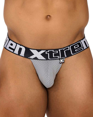 Xtremen 91184 Mesh Thongs Gray