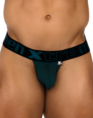 Xtremen 91184 Mesh Thongs Green