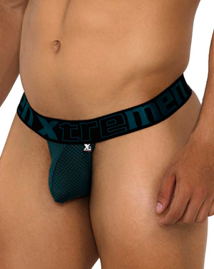 Xtremen 91184 Mesh Thongs Green