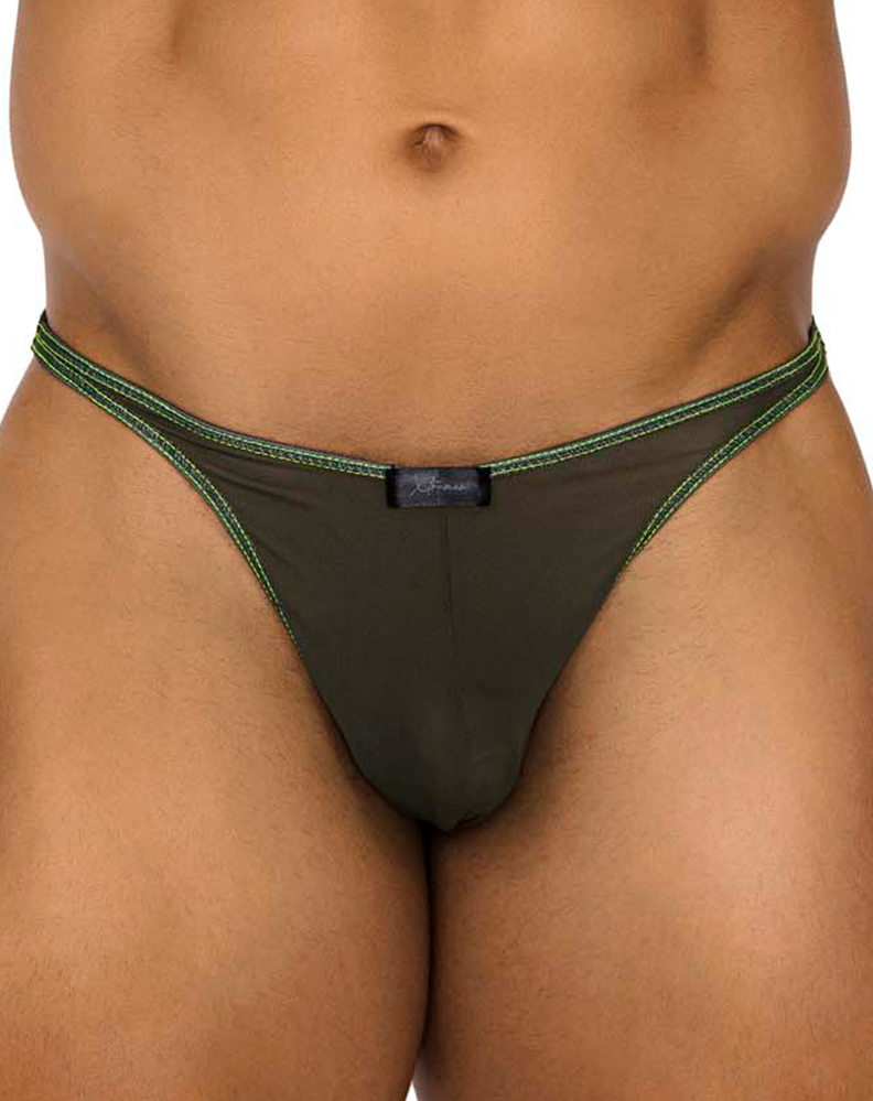 Xtremen 91189 Tulle Mesh Thongs Green