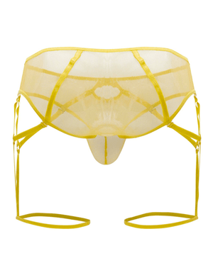 Candyman 99625 Mesh Garter Briefs Yellow