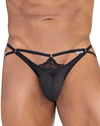 Candyman 99770 Lace Jock Thongs Black