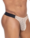 Candyman 99771 Mesh Thongs Beige