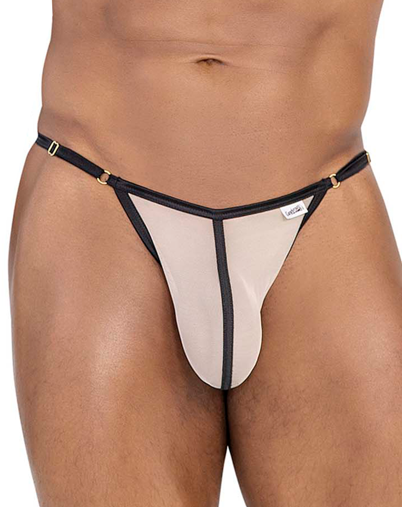 Candyman 99776 Mesh Thongs Beige