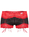 Candyman 99779 Mesh Lace Trunks Black-red