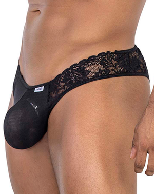 Candyman 99784 Lace Thongs Black