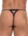 Candyman 99789 Heart Thongs Black