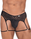 Candyman 99792 Mesh Garter Thongs Black