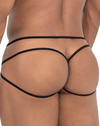 Candyman 99793  Mesh Jock Thongs Black