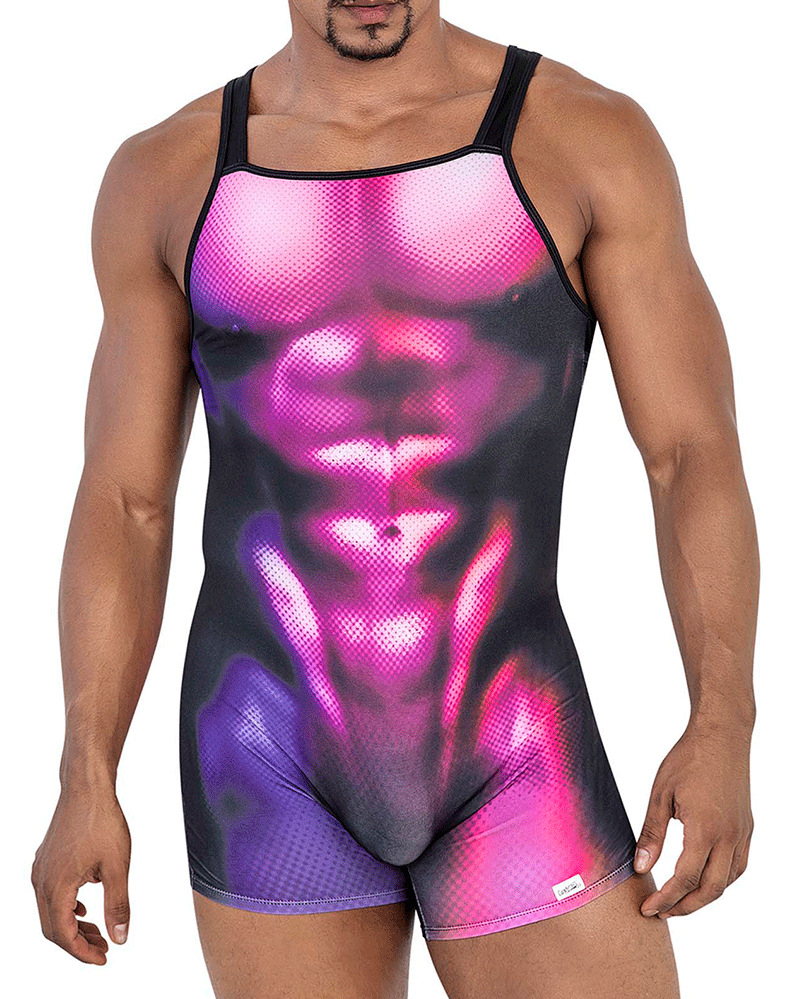 Candyman 99796 Muscle Onesie Bodysuit Magenta