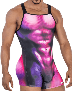 Candyman 99796 Muscle Onesie Bodysuit Magenta