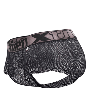 Xtremen 91123 Chic Lace Briefs  Black