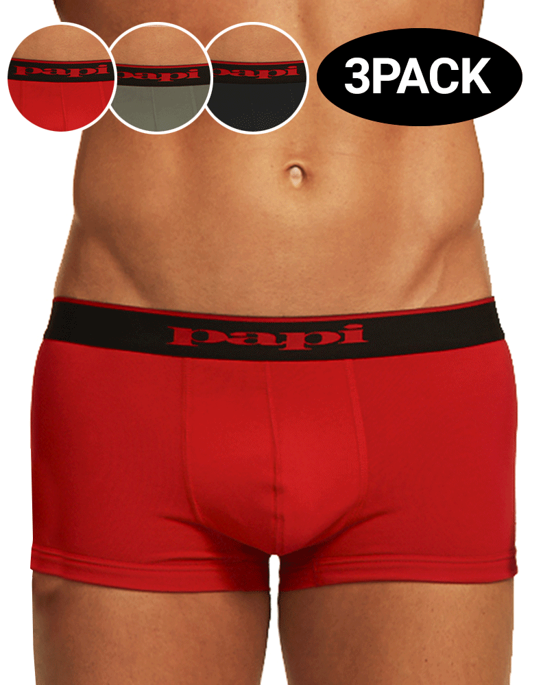Papi Underwear 3-Pack Cotton Stretch Thong